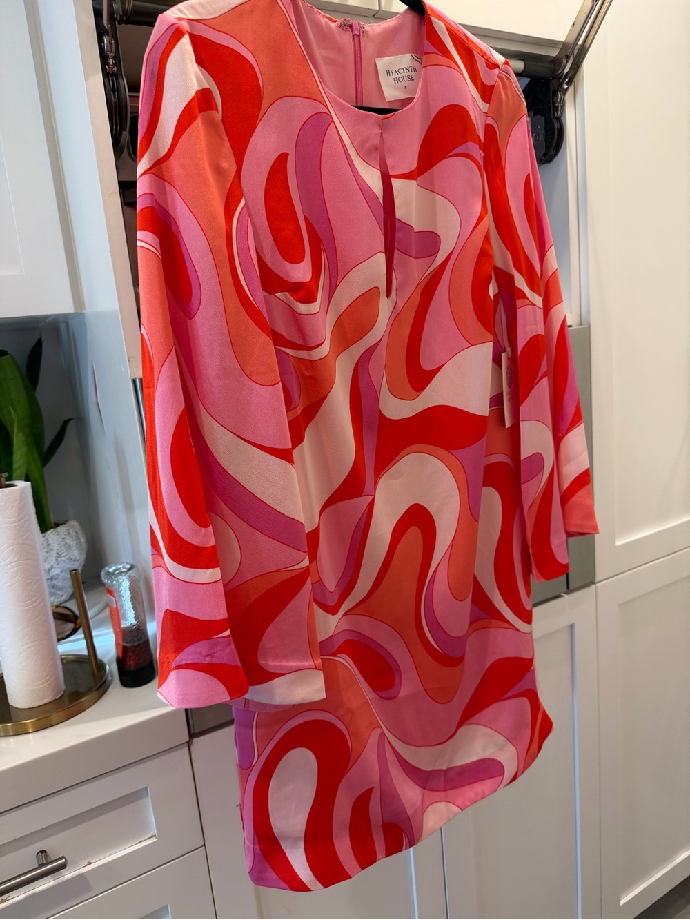 Tuckernuck Pink and Red Swirl Mini Dress - Picture 1 of 4